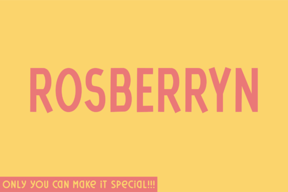 Bring Rosberryn Typeface to Your Handmade Products