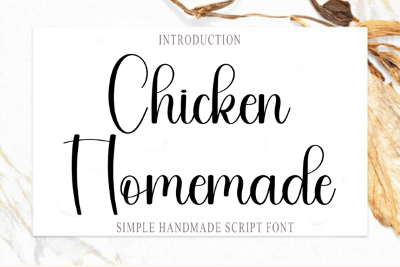 Chicken Homemade: A Festive Script for Editorial Design