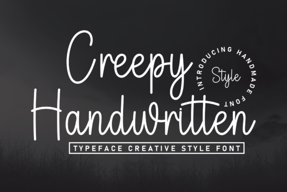 Creepy Handwritten Font for Whimsical Web Design