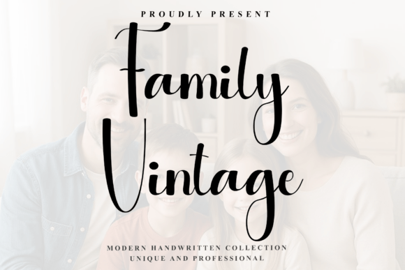 Family Vintage: A Bold Script Handwritten Font for Branding