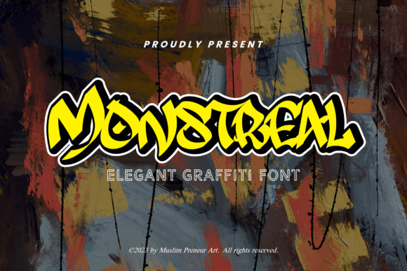 Monstreal Font: Bold Graffiti Style for Craft Brands